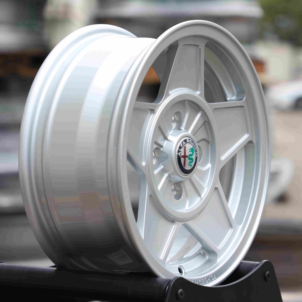 Matte Silver 5-Spoke 4-Lug Forged Wheels - Honda Civic / Volkswagen Polo Fitment (5-Lug) view 4