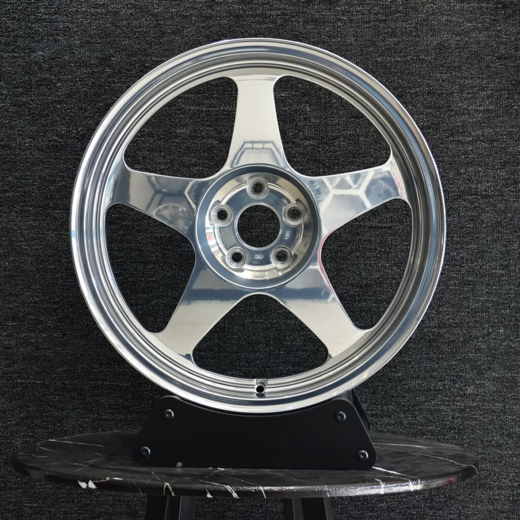 Matte Silver 5-Spoke Deep Lip Forged Wheels - Porsche 911 / BMW M3 Fitment (5-Lug) Deep Dish forged wheel