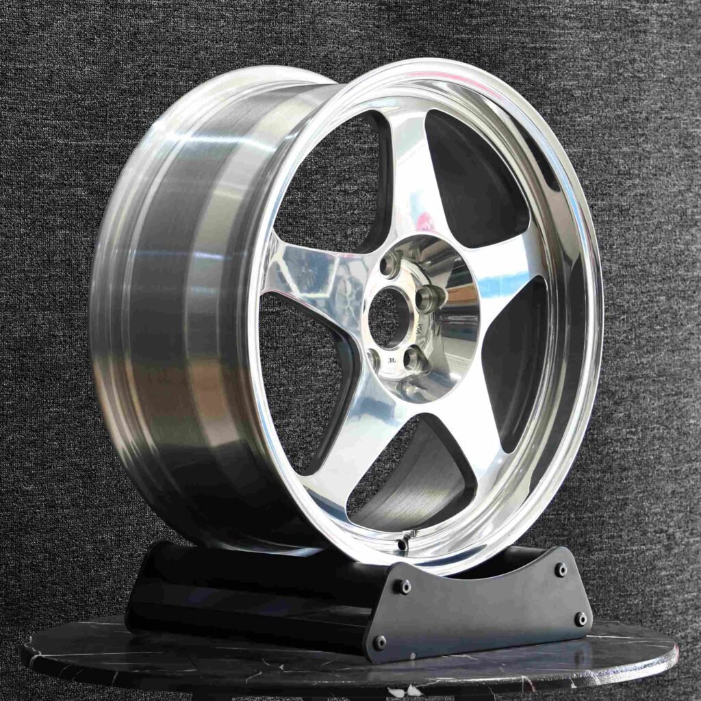 Matte Silver 5-Spoke Deep Lip Forged Wheels - Porsche 911 / BMW M3 Fitment (5-Lug) view 3