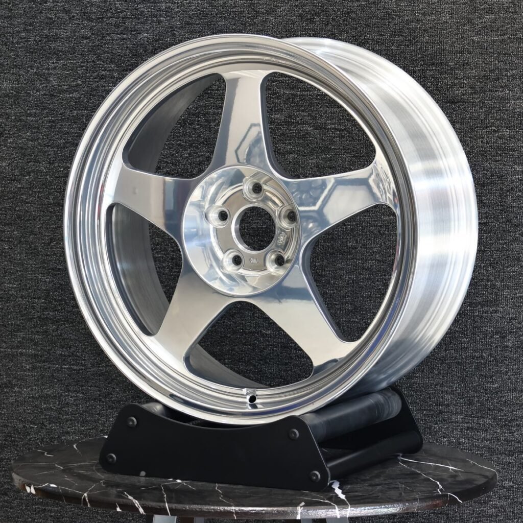 Matte Silver 5-Spoke Deep Lip Forged Wheels - Porsche 911 / BMW M3 Fitment (5-Lug) view 4