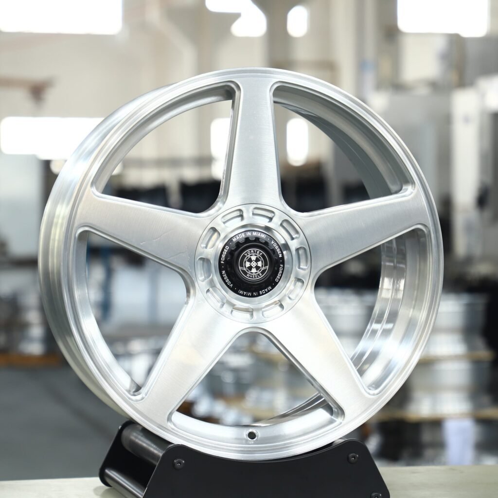 Matte Silver 5-Spoke Forged Wheels - Audi A6 / BMW 5 Series Fitment (5-Lug) view 2
