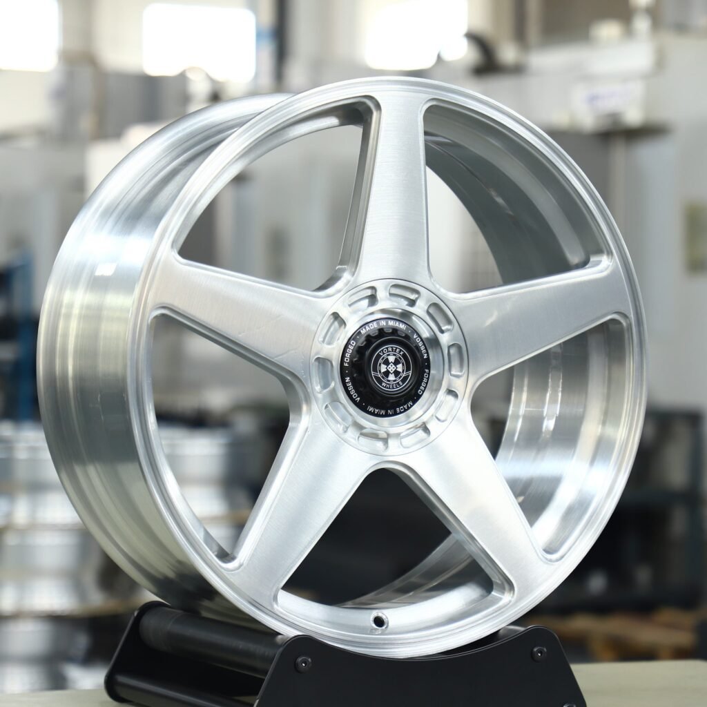 Matte Silver 5-Spoke Forged Wheels - Audi A6 / BMW 5 Series Fitment (5-Lug) view 3