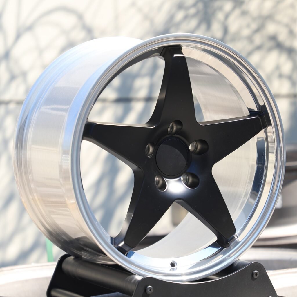 Matte Silver 5-Spoke Forged Wheels - Porsche 911 / Ferrari 488 Fitment (5-Lug) view 3