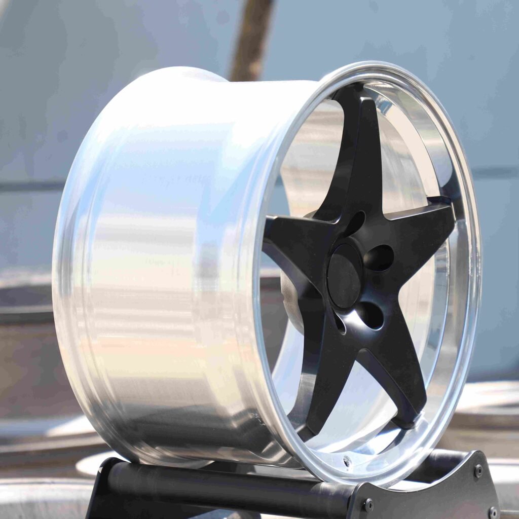 Matte Silver 5-Spoke Forged Wheels - Porsche 911 / Ferrari 488 Fitment (5-Lug) view 4