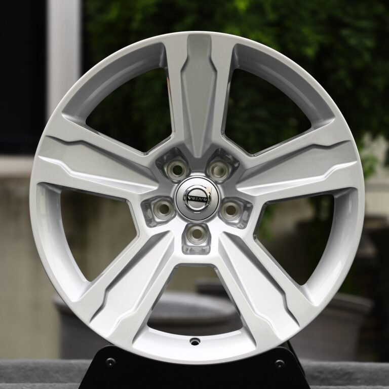 Volvo S60 wheels – Matte Silver 5-Spoke, front view