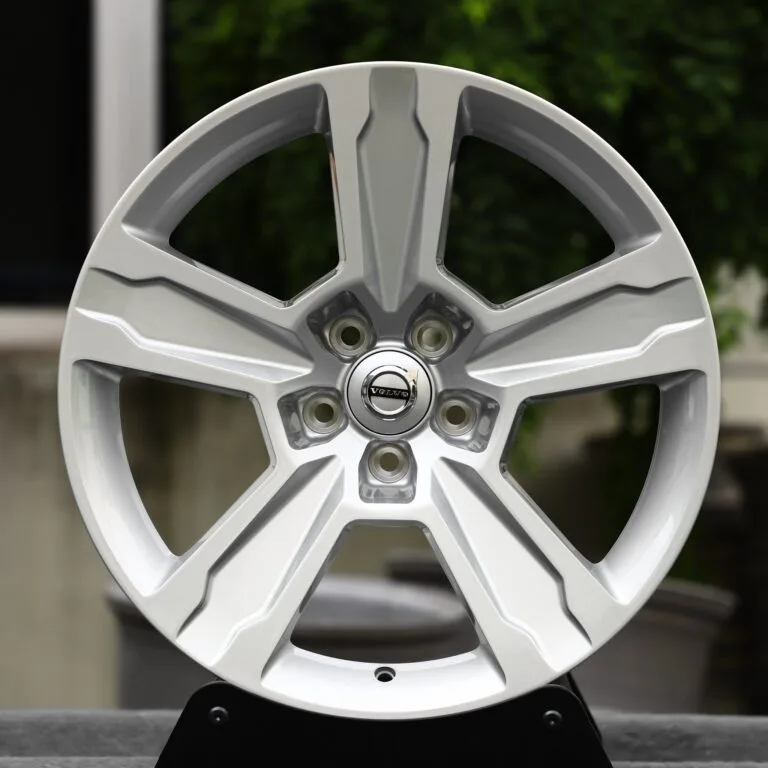 Volvo S60 wheels – Matte Silver 5-Spoke, front view