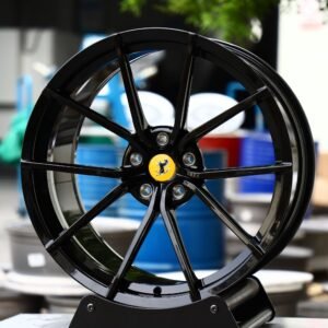 Ferrari 488 / F8 Forged Wheels – Matte Silver 5 Y-Spoke Concave