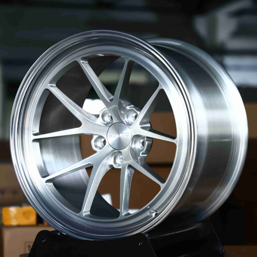 BMW M3 wheels – Matte Silver 5 Y-Spoke Deep Lip, angled view