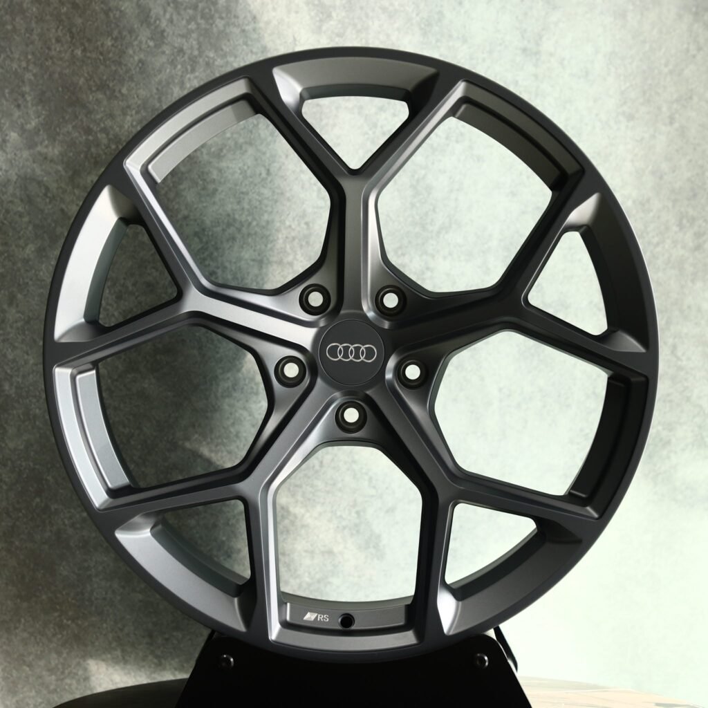 BMW M3 G80 wheels – Matte Silver 5 Y-Spoke, front view