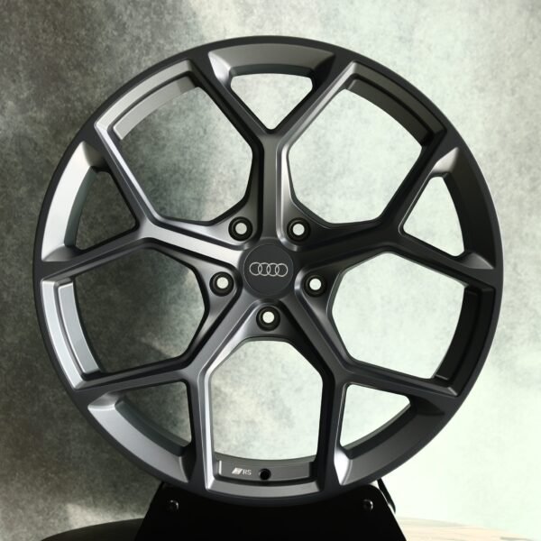Audi A4 B9 wheels – Gunmetal Machined 5 Y-Spoke (Audi OEM-Style), front view