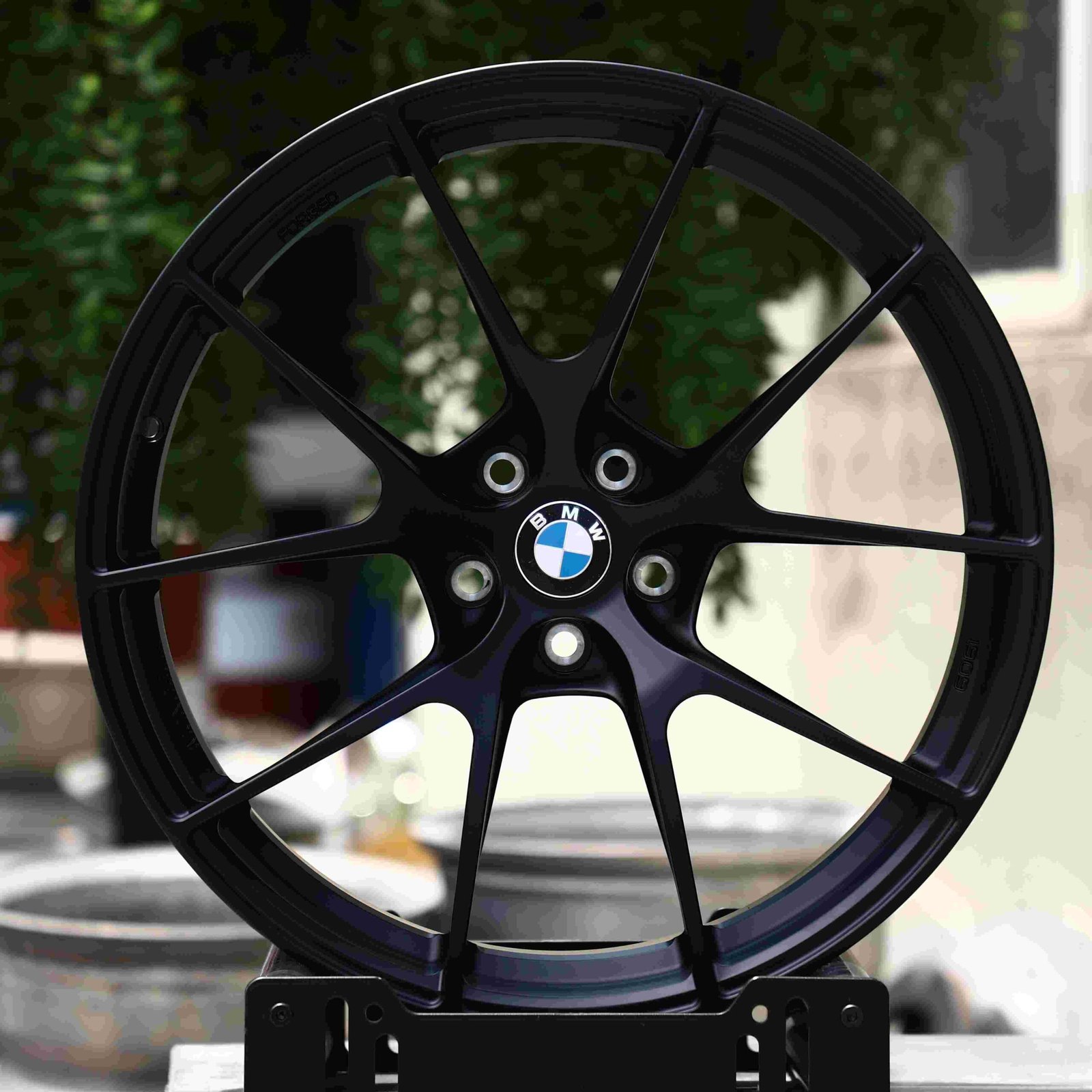 BMW M3 G80 wheels – Matte Silver 5 Y-Spoke, front view