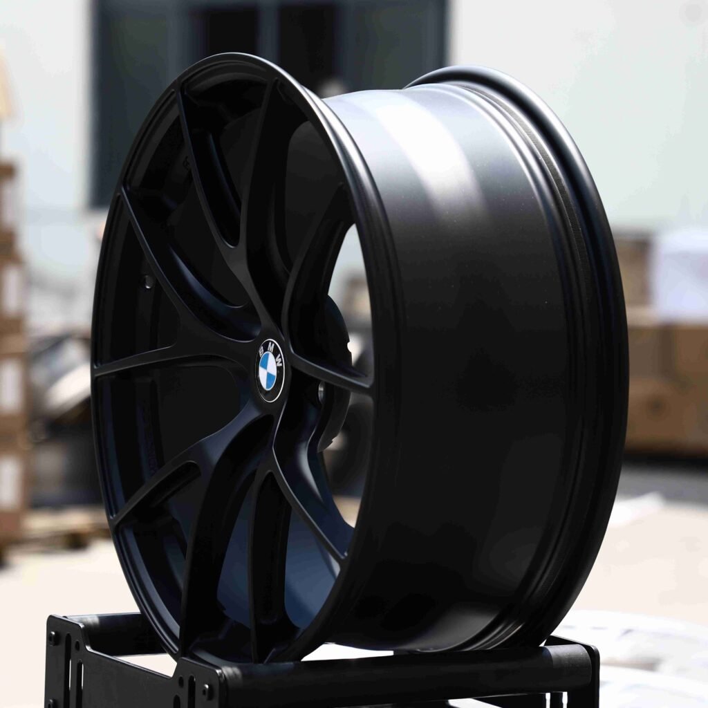 5x112 wheels – Matte Silver 5 Y-Spoke, side view