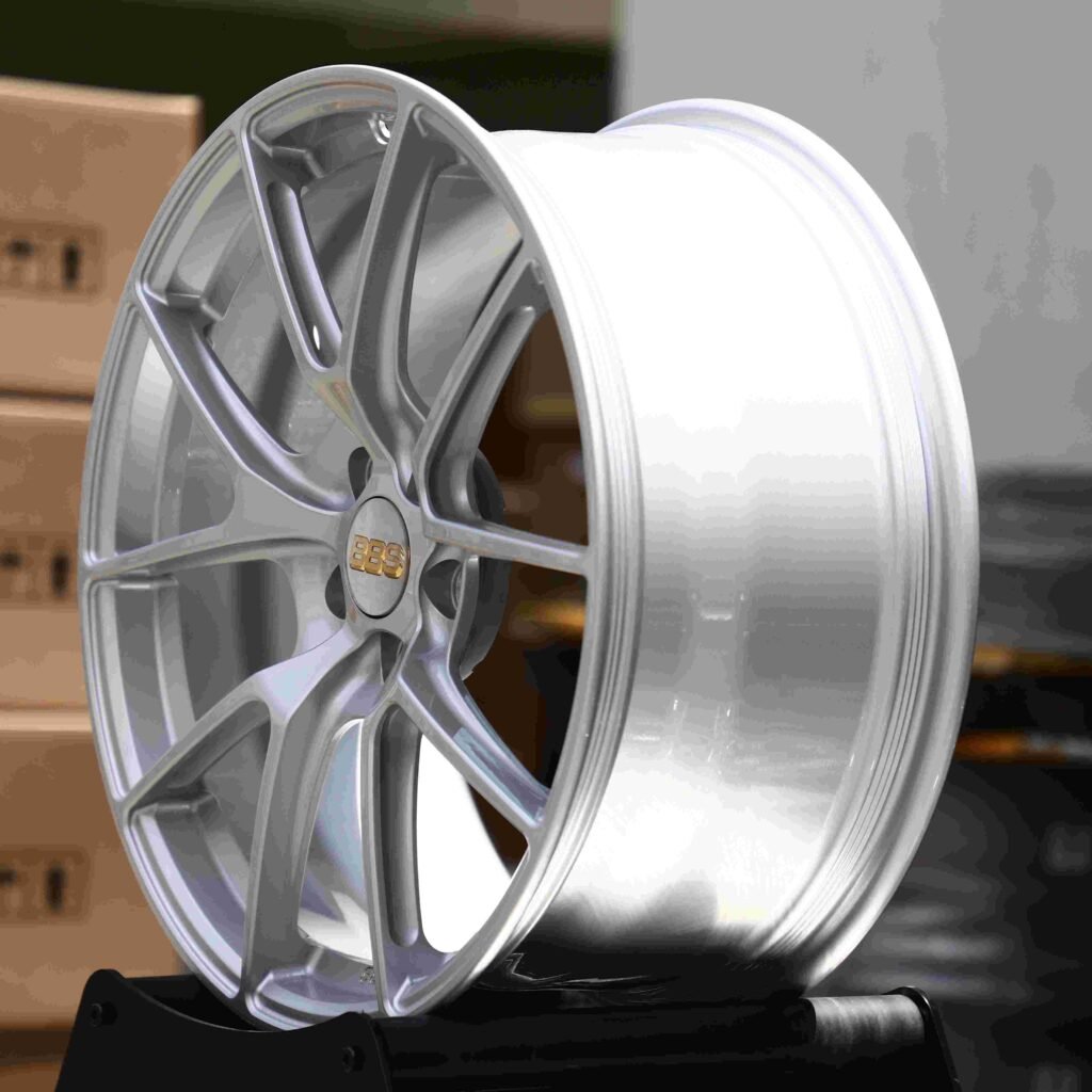 5x100 wheels – Matte Silver 5 Y-Spoke, side view