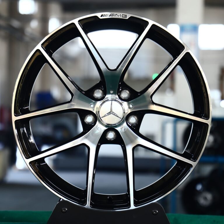 BMW M3 E92 wheels – Matte Silver 5 Y-Spoke Machined Face, front view