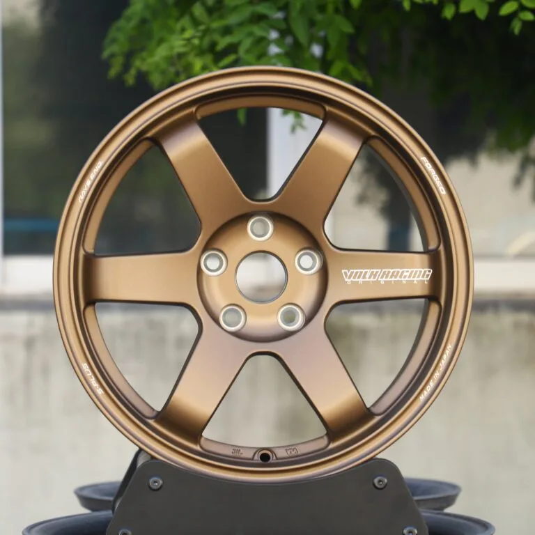 Porsche 911 wheels – Matte Silver 6-Spoke Deep Lip, front view