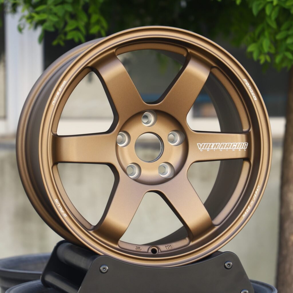 BMW M3 wheels – Matte Silver 6-Spoke Deep Lip, angled view