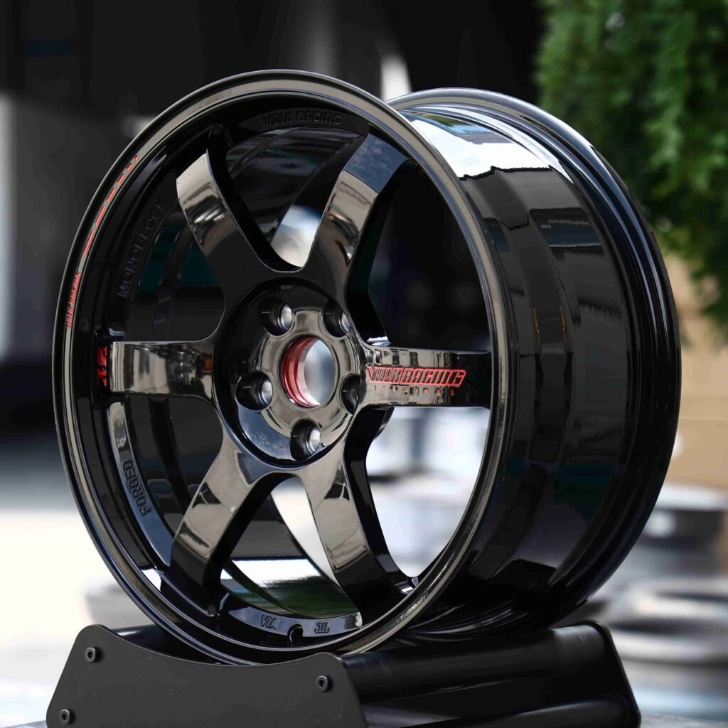 Subaru WRX wheels – Matte Silver 6-Spoke, angled view