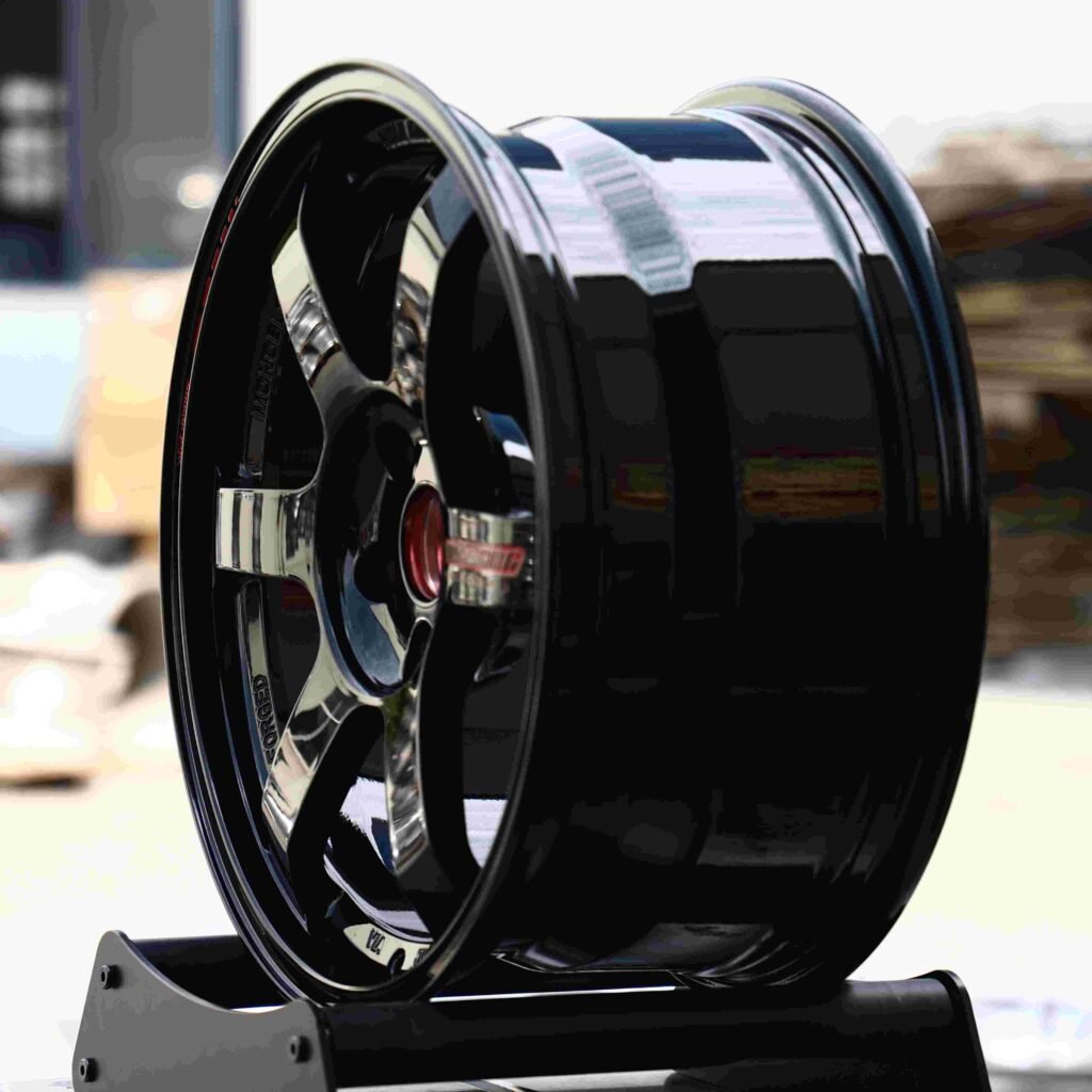 5x100 wheels – Matte Silver 6-Spoke, side view