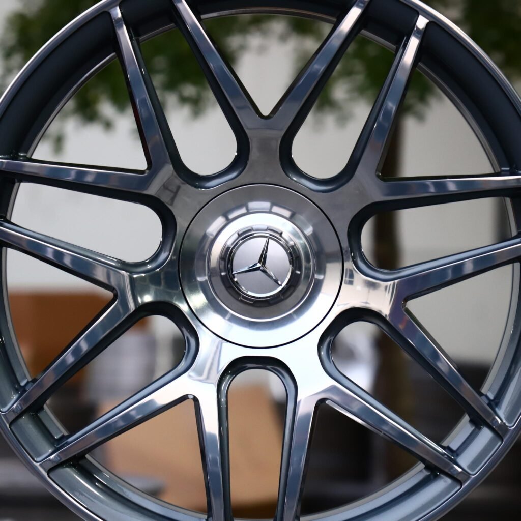 Mercedes-Benz S-Class W223 wheels – Matte Silver 6 Y-Spoke Machined Face (Mercedes-Benz OEM-Style), lip and barrel detail