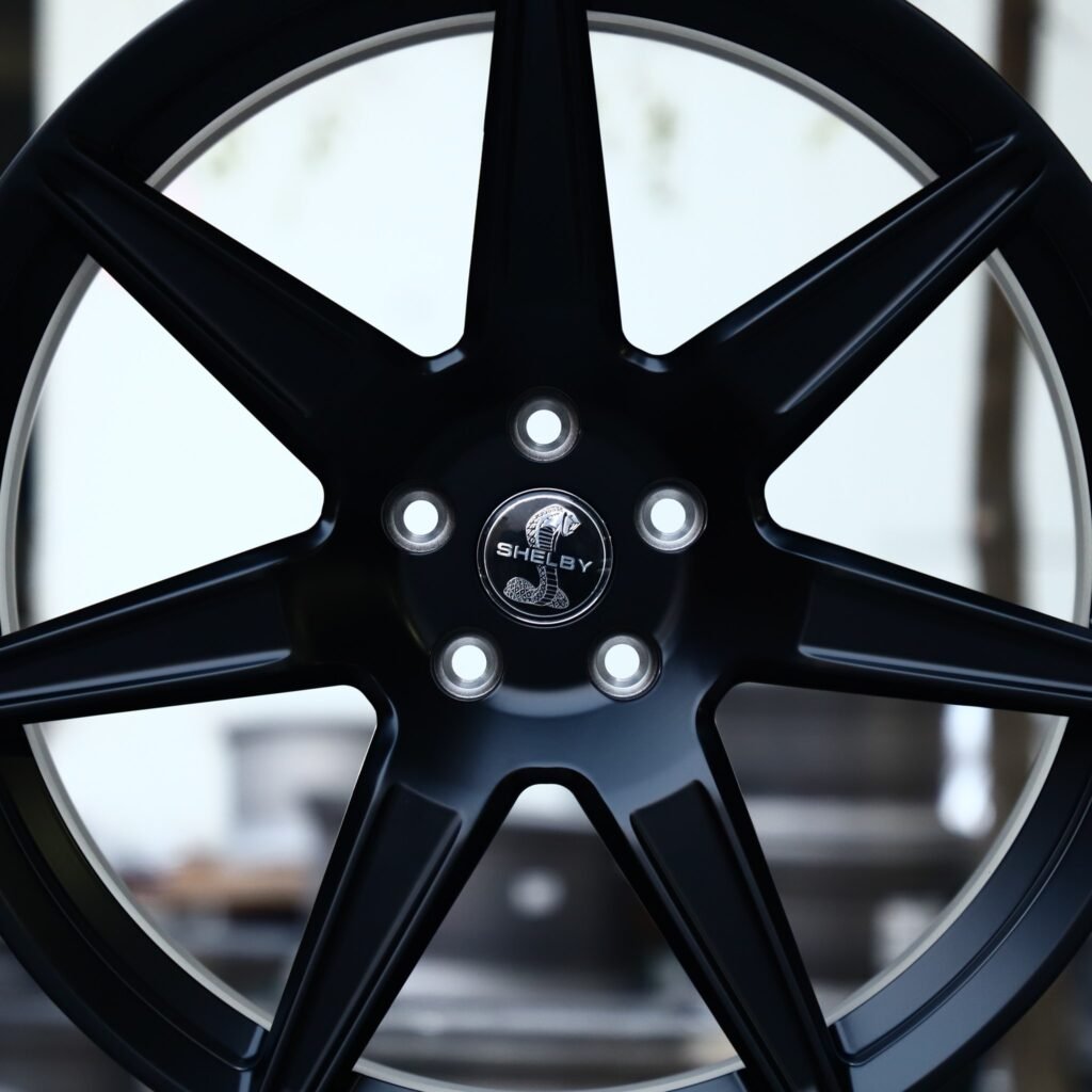 Tesla Model 3 wheels – Matte Silver 7-Spoke, lip and barrel detail