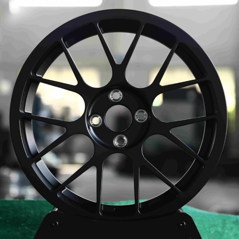 Honda Civic wheels – Matte Silver 7 Y-Spoke, front view