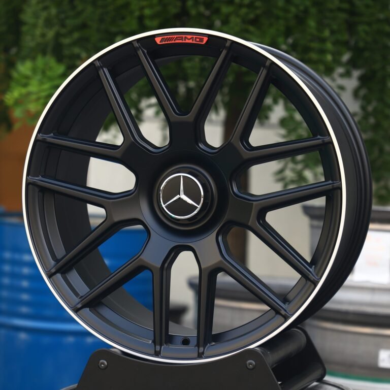 Mercedes-Benz E-Class wheels – Matte Silver 7 Y-Spoke, front view