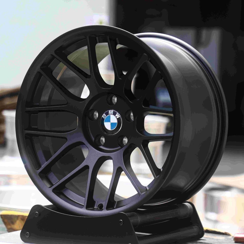 BMW M3 wheels – Matte Silver 8 Y-Spoke, front view