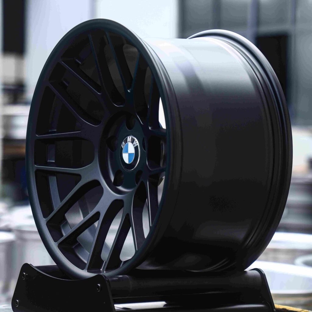 5x120 wheels – Matte Silver 8 Y-Spoke, side view