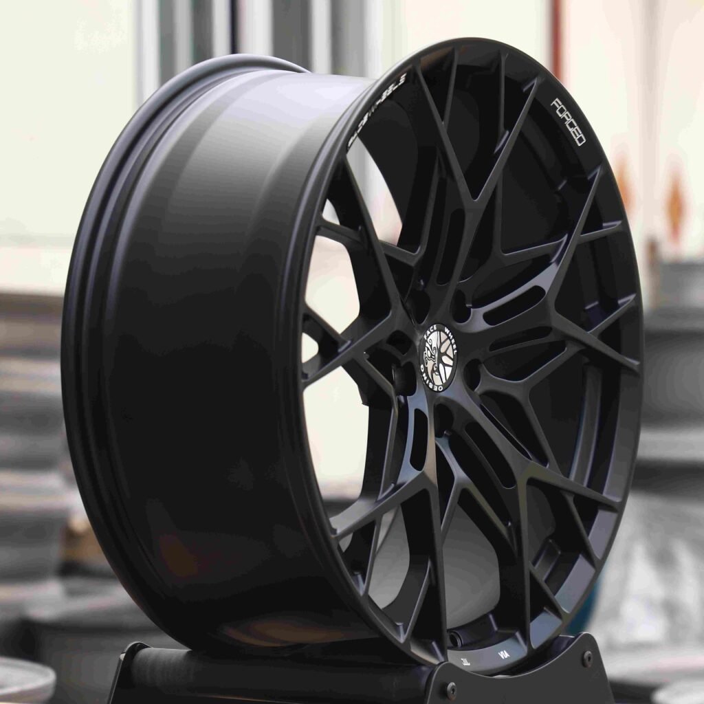 Matte Silver Cross-Spoke Forged Wheels - Audi A6 / BMW 5 Series Fitment (5-Lug) view 4