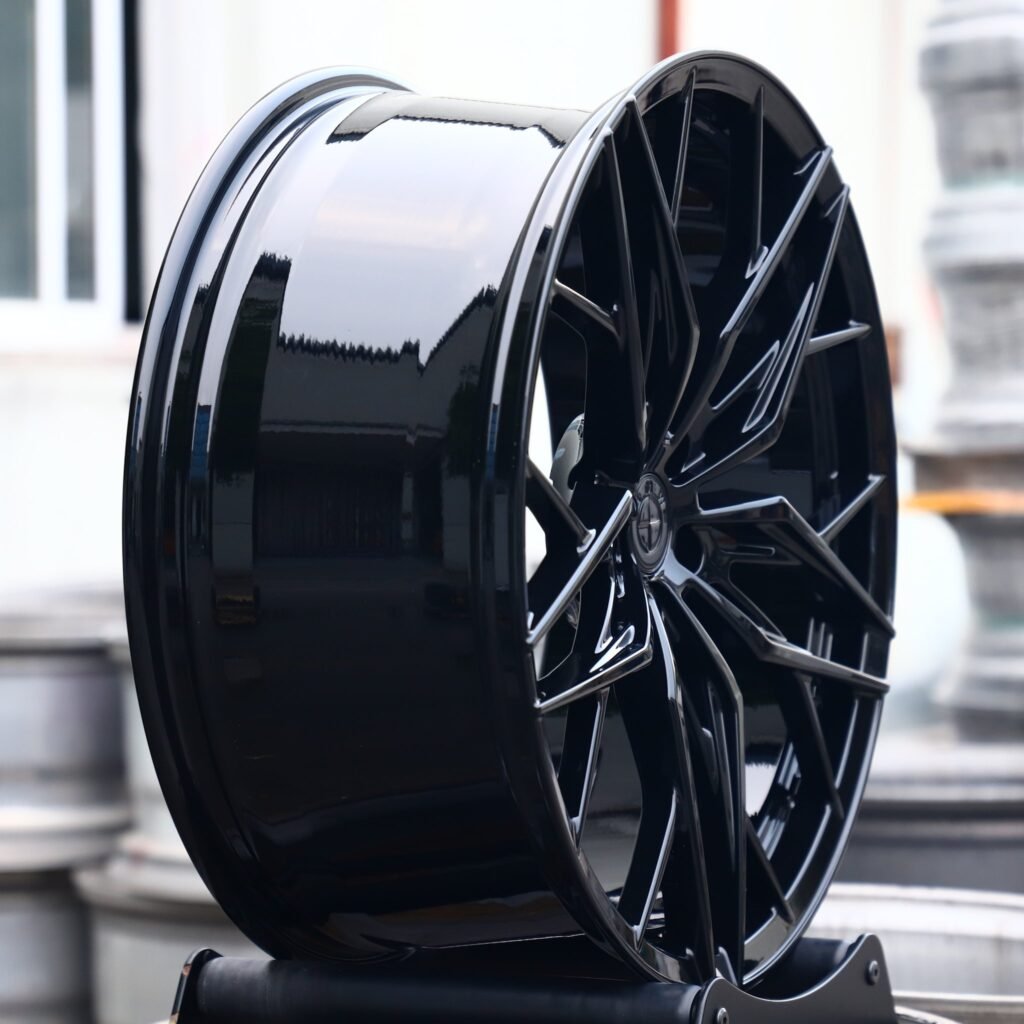 5x112 wheels – Matte Silver Cross-Spoke (BMW OEM-Style), side view
