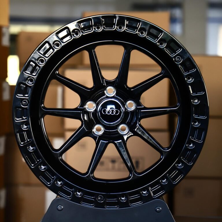 Ford Mustang wheels – Matte Silver Custom, front view