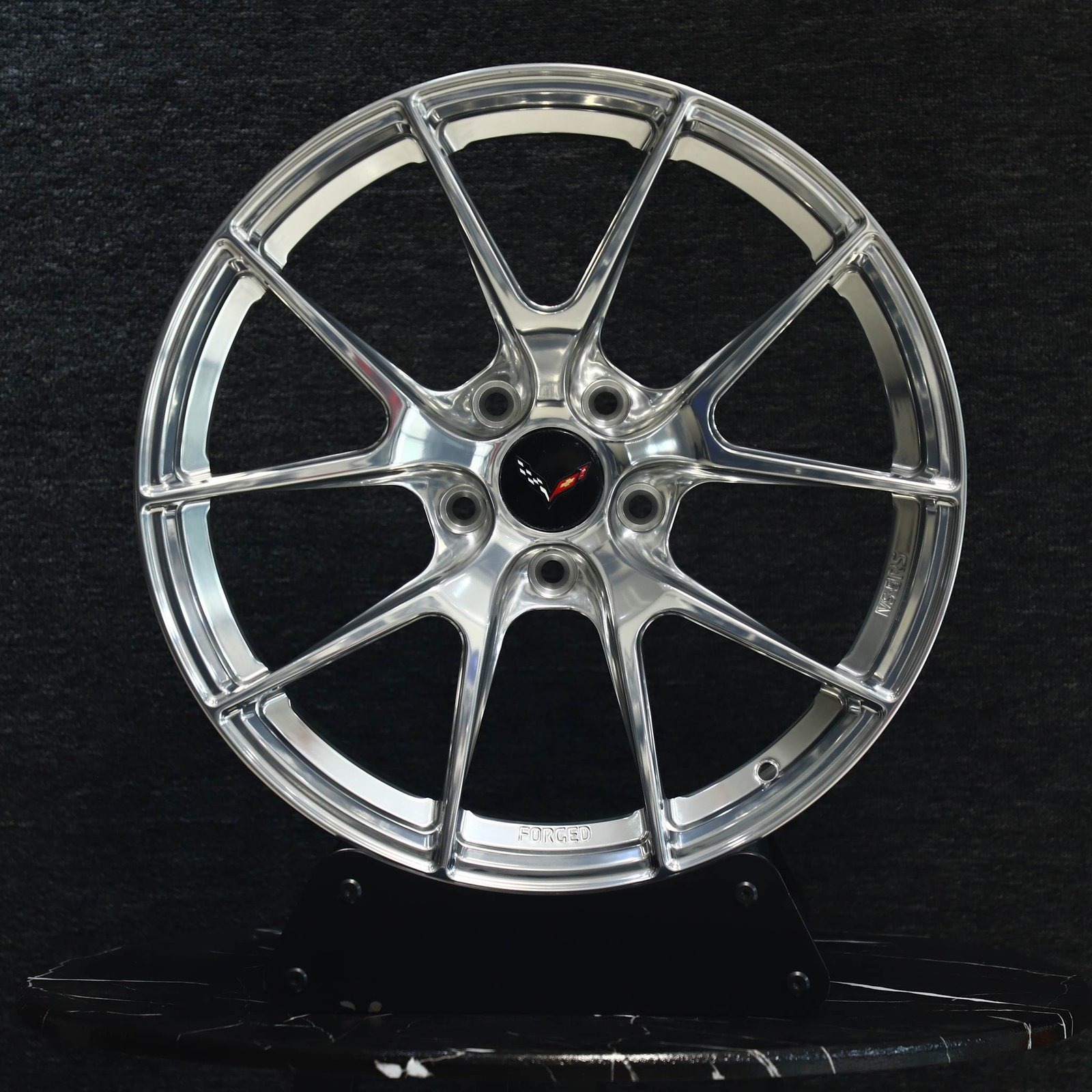Toyota GR86 wheels – Matte Silver Custom, front view