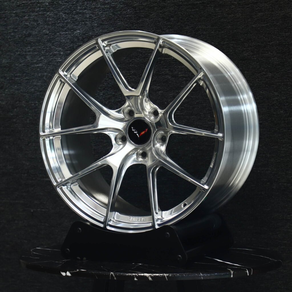 5x100 wheels – Matte Silver Custom, side view