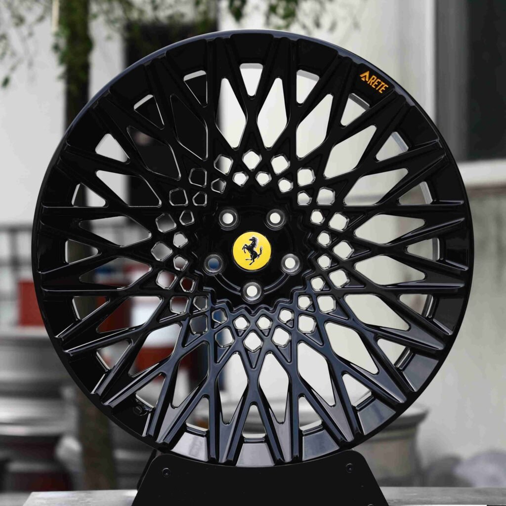 Matte Silver Cut-Out Forged Wheels - Ferrari 488 / Ferrari F8 Fitment (5-Lug) Monoblock forged wheel
