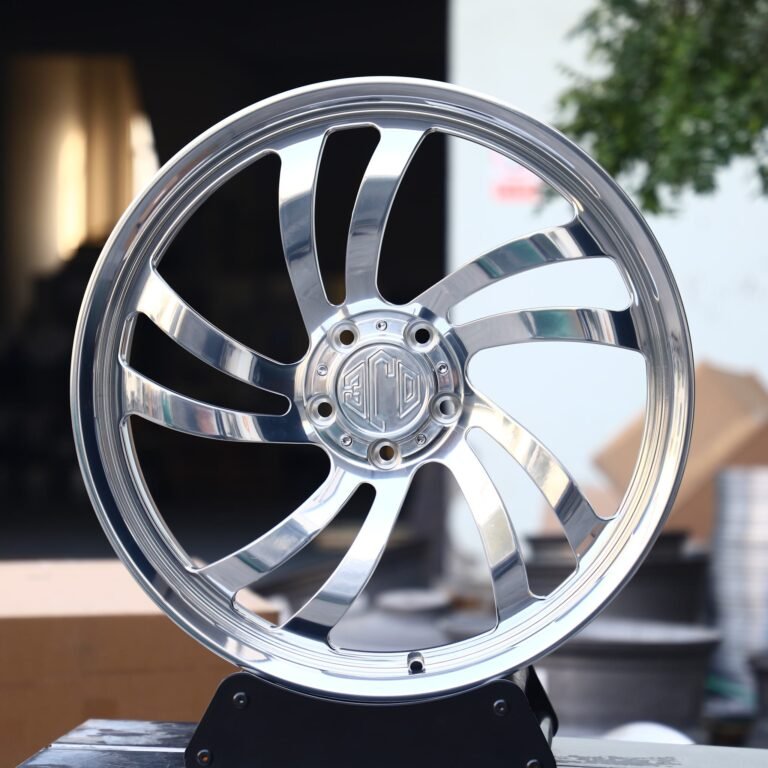 Porsche 911 wheels – Matte Silver Deep Lip Directional Milled, front view