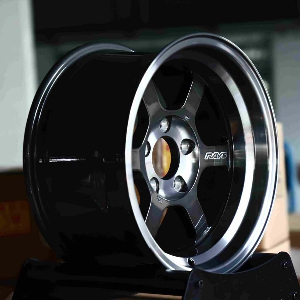 5x130 wheels – Matte Silver Deep Lip, side view