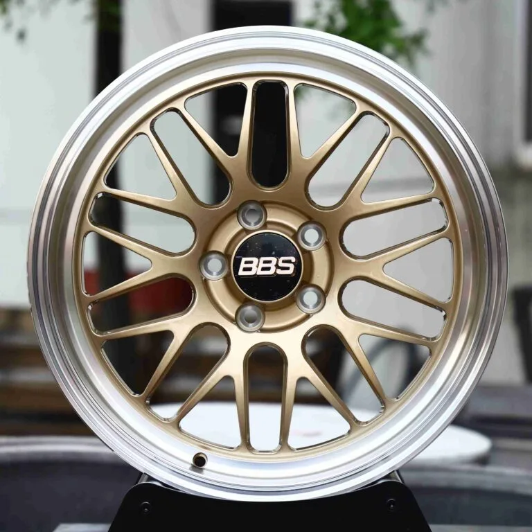 Porsche 911 wheels – Matte Silver Deep Lip (BBS-Style), front view
