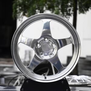 Porsche 911 / BMW M3 Forged Wheels – Mirror Polished Curved 5-Spoke (5-Lug)