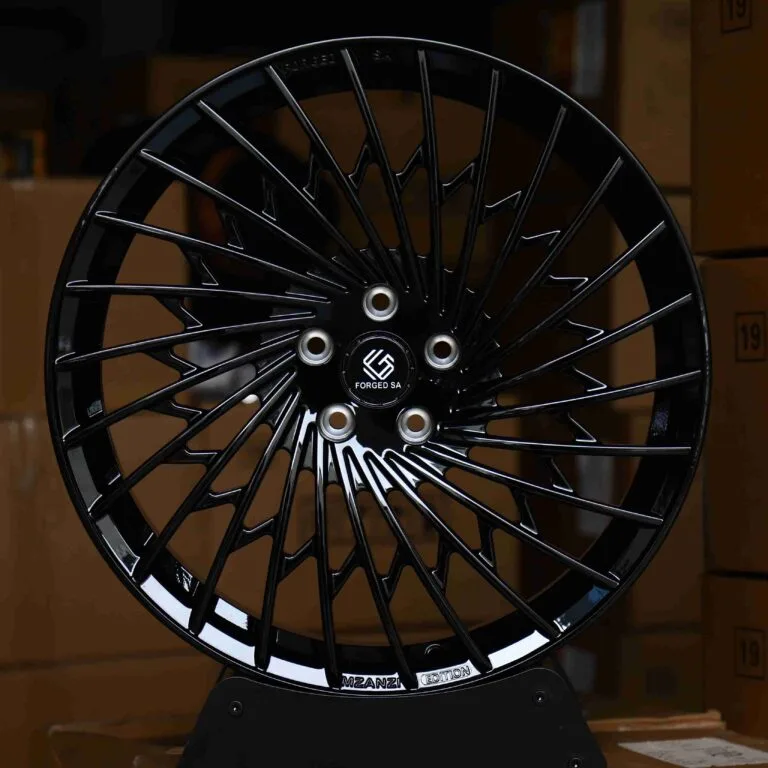 Porsche 911 wheels – Matte Silver Directional Milled Cut-Out, front view