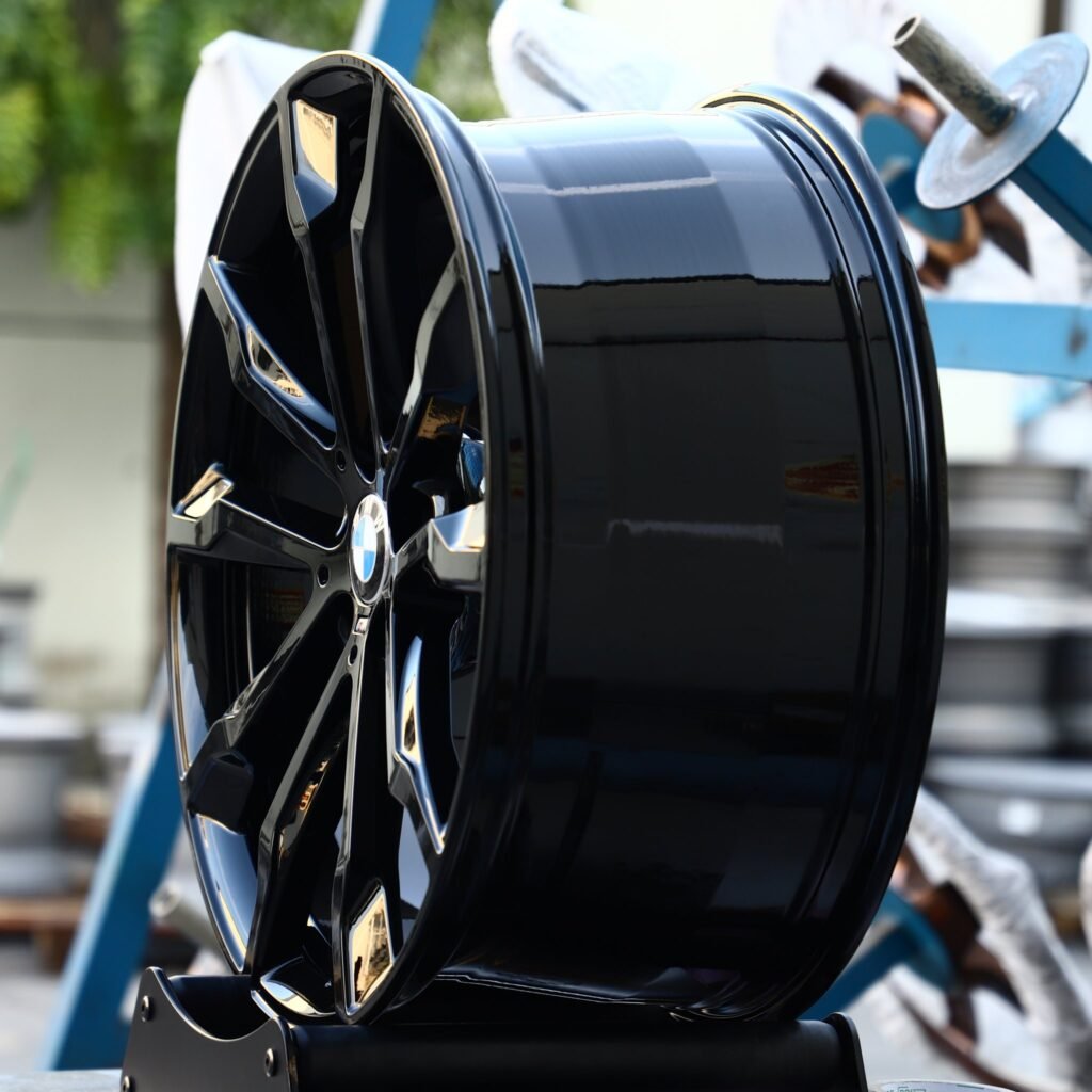 5x120 wheels – Matte Silver Directional Milled, side view
