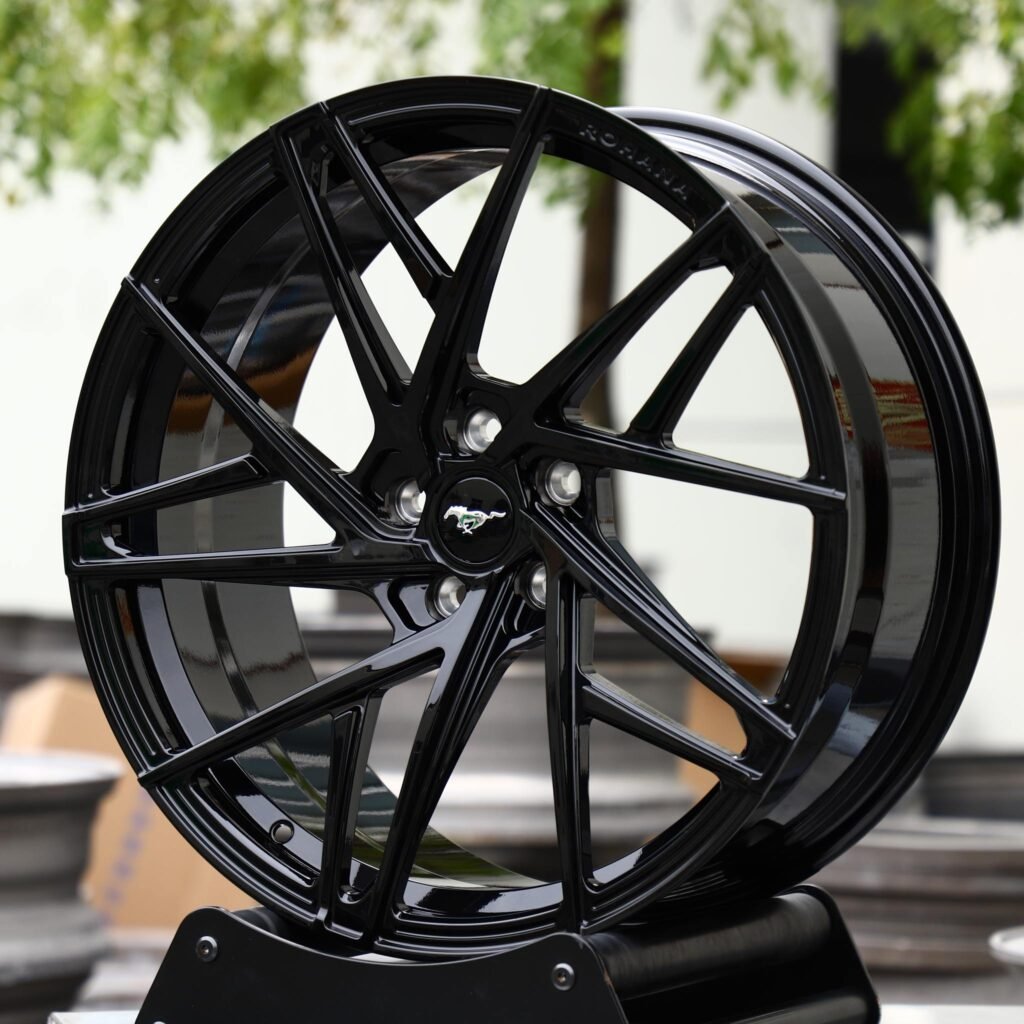 Chevrolet Camaro wheels – Matte Silver Directional Milled, angled view