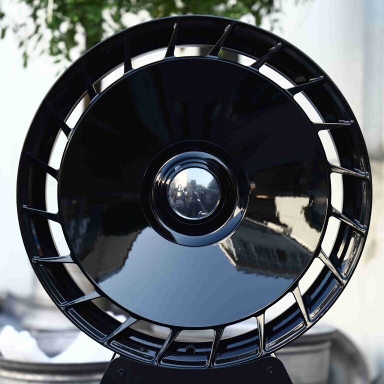 Porsche 911 wheels – Matte Silver Directional Milled, front view