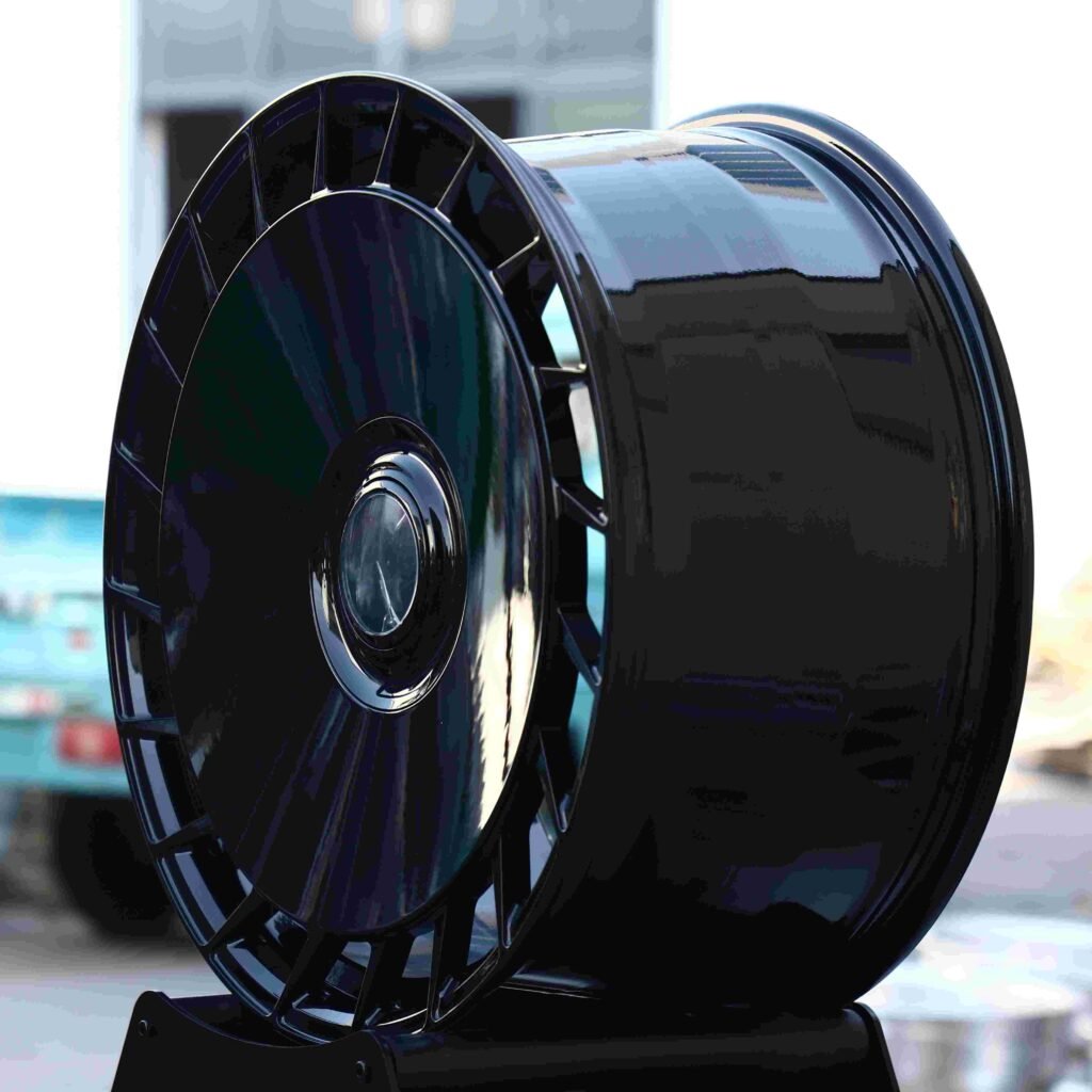 5x130 wheels – Matte Silver Directional Milled, side view