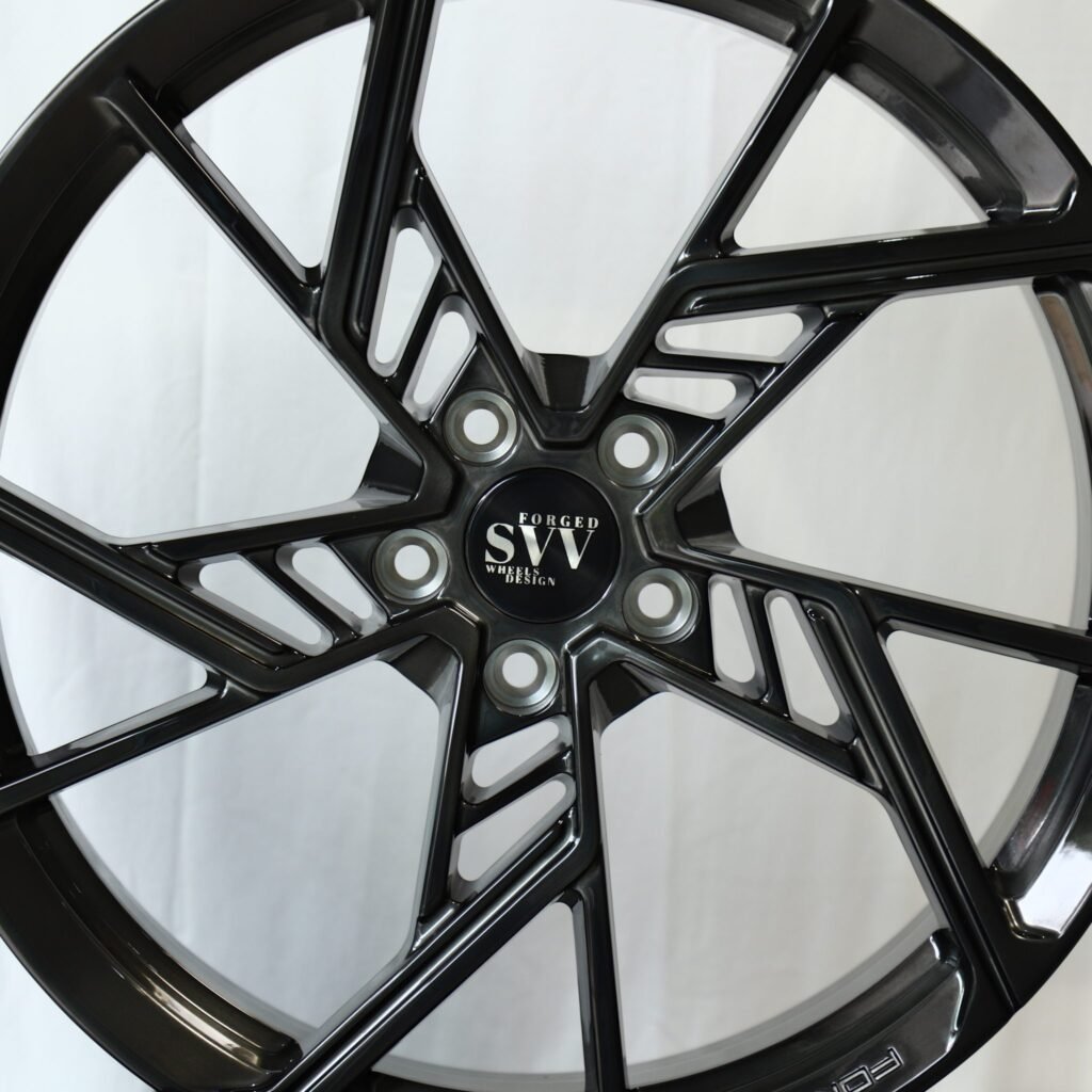 5x130 wheels – Matte Silver Directional Milled, side view