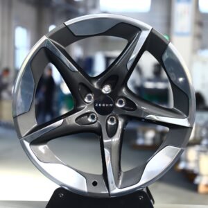 Zeekr OEM-Style Matte Silver Directional Milled Forged Wheels – Zeekr 001 / 009 Fitment (5-Lug)