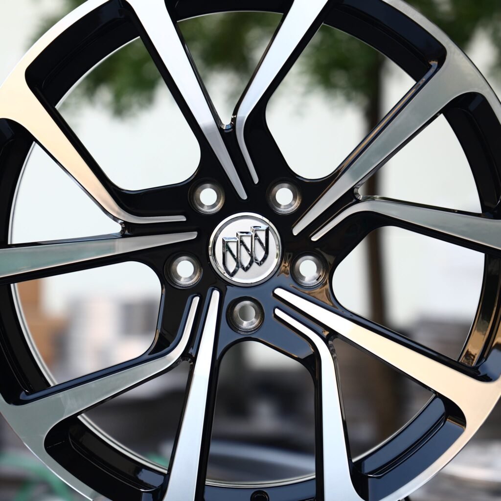 Buick Regal wheels – Matte Silver Directional Milled Machined Face, lip and barrel detail
