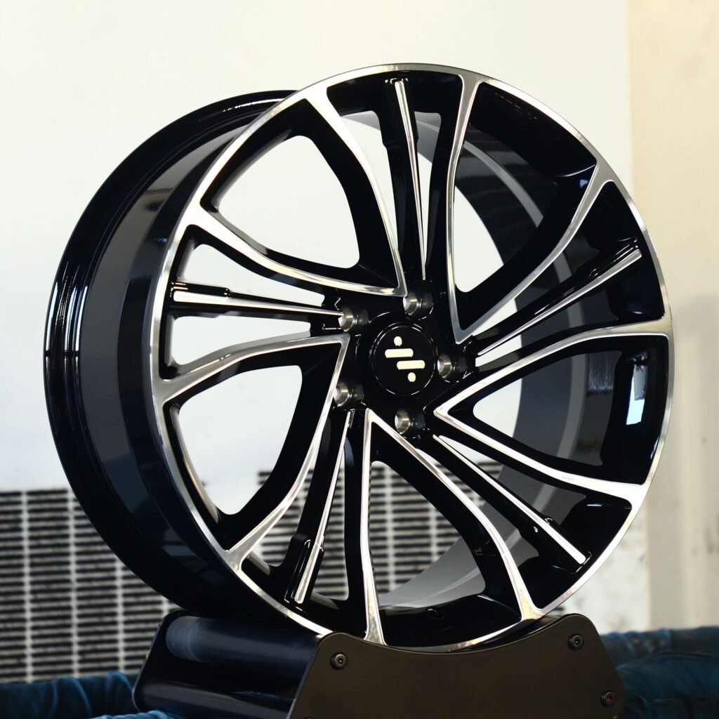 IM L7 wheels – Matte Silver Directional Milled Machined Face, front view