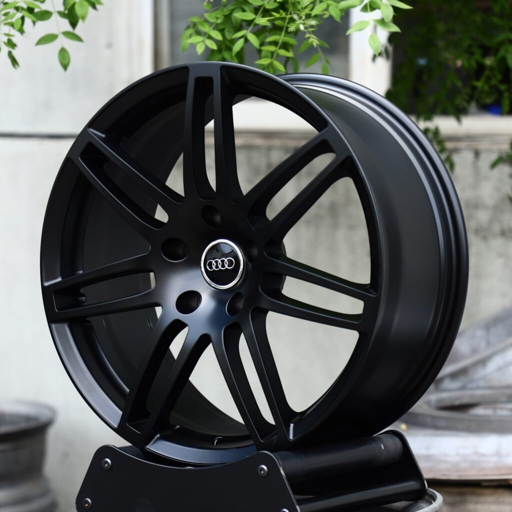 5x112 wheels – Matte Silver Double 6-Spoke, side view