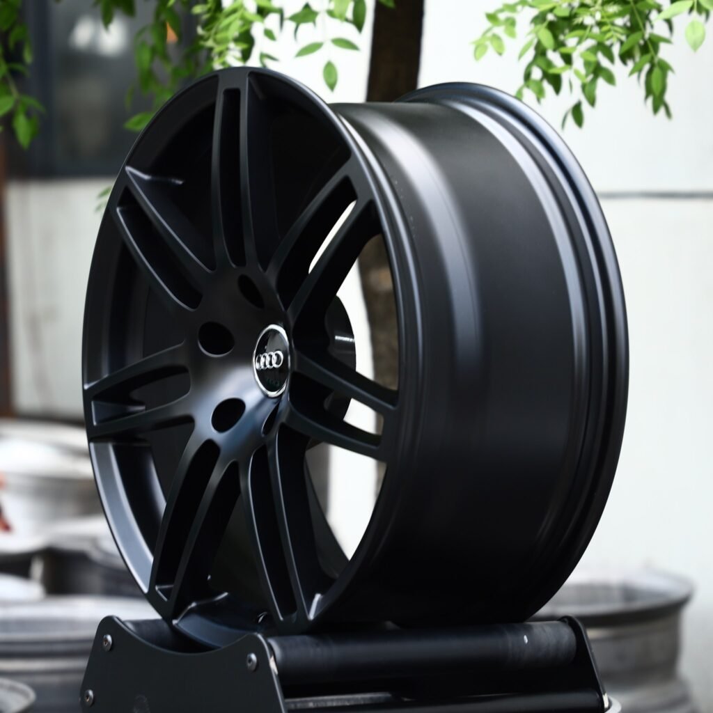 Audi RS3 8Y wheels – Matte Silver Double 6-Spoke, lip and barrel detail