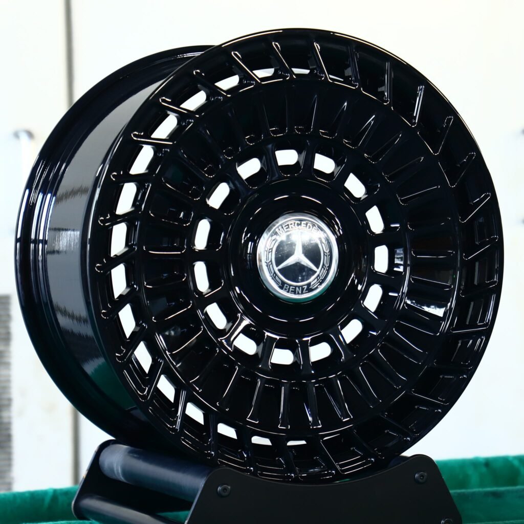 Mercedes-Benz S-Class wheels – Matte Silver Double-Ring Directional Milled, angled view